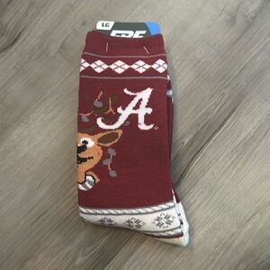 Men’s Large Alabama Crimson Tide Christmas Socks - New with Tags